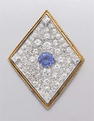 Lot 111 - Tanzanite and Diamond Brooch