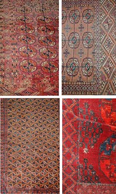 Lot 1636 - Group of Four Turkoman Rugs Comprising two...