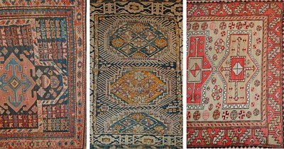 Lot 1639 - Group of Three Caucasian Rugs Comprising a...