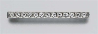 Lot 178 - Diamond Bar Brooch