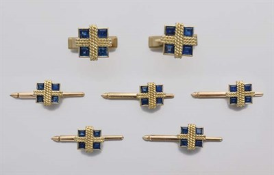 Lot 297 - Gold and Sapphire Dress Set