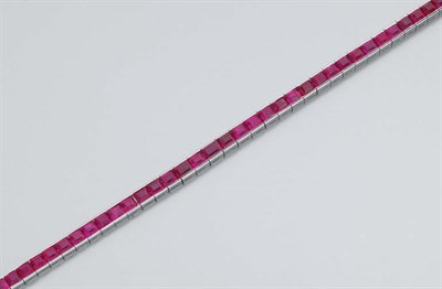 Lot 211 - Ruby Straightline Bracelet