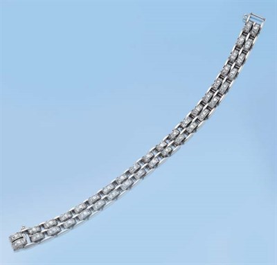 Lot 598 - Platinum and Diamond Bracelet