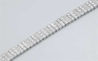 Lot 195 - White Gold and Diamond Bracelet