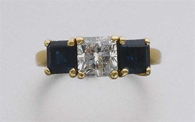 Lot 330 - Diamond and Sapphire Ring
