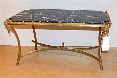 Lot 213 - Neoclassical Style Marble Top Gilt-Metal Low...