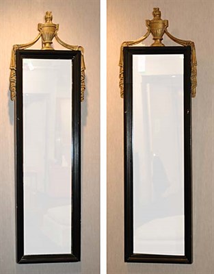 Lot 133 - Pair of Louis XVI Style Parcel Gilt and Black...