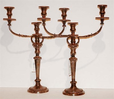 Lot 1338 - Pair of George III Style Silver Plated...