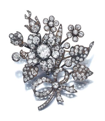 Lot 545 - Antique Diamond Flower Corsage Brooch