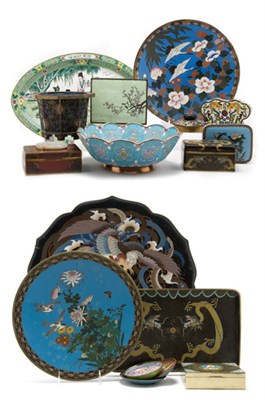 Lot 2072 - Group of Chinese and Japanese Cloisonne and...