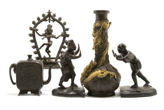 Lot 2030 - Group of Asian Bronze Articles 19th/20th...