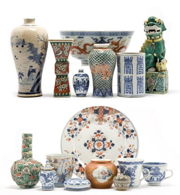 Lot 2009 - Group of Chinese Glazed Porcelain Articles...