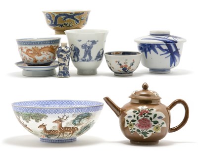 Lot 2008 - Group of Chinese Glazed Porcelain Articles...