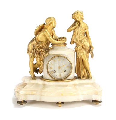 Lot 3074 - Neoclassical Style Gilt-Metal and Onyx Figural...