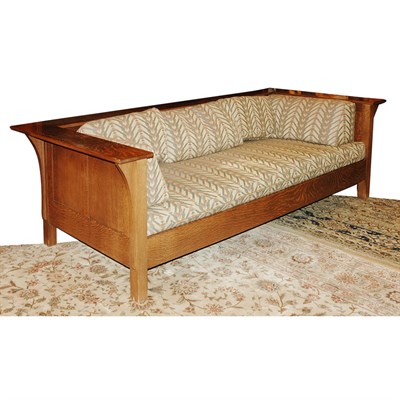 Lot 151 - Modern Style Oak Sofa Length 7 feet 7 inches.