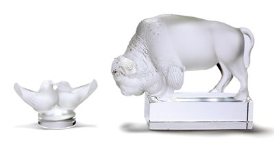 Lot 3517 - Two Lalique Molded Glass Paperweights Modern...