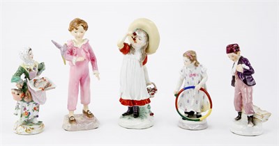 Lot 1310 - Miscellaneous Group of Meissen Polychrome...