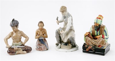 Lot 1622 - Pair of Danish Porcelain Orientalist Figures;...