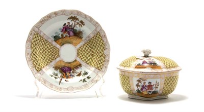 Lot 3414 - Meissen Gilt and Polychrome Decorated...