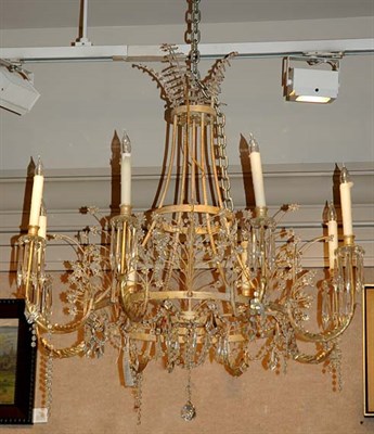 Lot 1480 - Neoclassical Style Painted Metal and Glass...