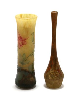 Lot 3447 - Two Daum Nancy Glass Cabinet Vases Comprising...