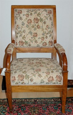 Lot 252 - Directoire Style Walnut Armchair