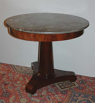 Lot 512 - Continental Marble Top Mahogany Center Table...