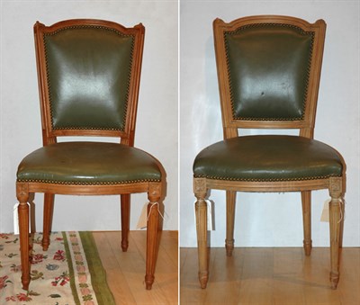 Lot 412 - Set of Four Louis XVI Style Beechwood Side Chairs