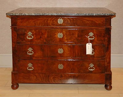 Lot 527 - Charles X Mahogany Marble Top Console Height...