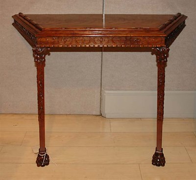 Lot 116 - George III Style Carved Mahogany Console...