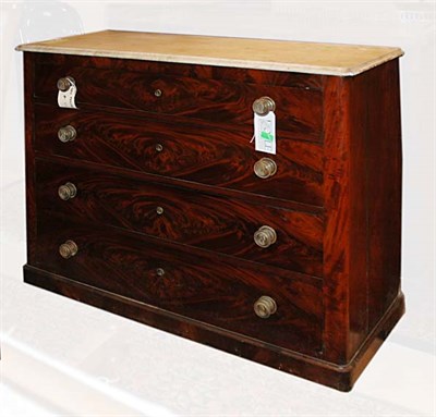Lot 260 - American Victorian Marble Top Mahogany Commode...