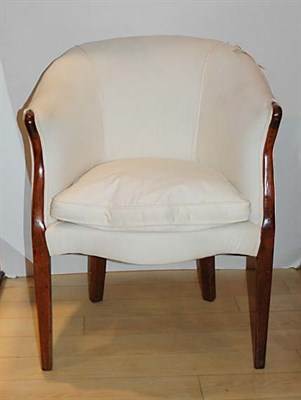 Lot 280 - Upholstered Mahogany Tub Chair