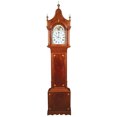 Lot 244 - George III Satinwood Inlaid Mahogany Tall Case...