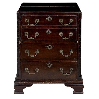 Lot 387 - George III Mahogany Chest of Drawers Height 30...