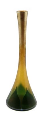 Lot 3280 - Tiffany Green and Gold Favrile Glass Vase...