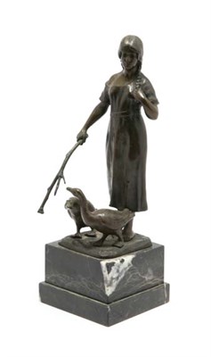 Lot 3078 - Bronze Figure of a Farm Girl After a model by...
