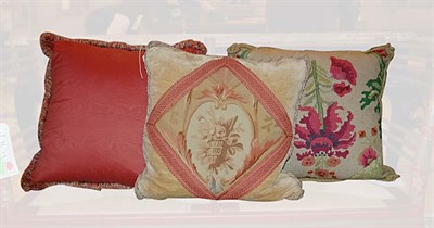 Lot 470 - Group of Three Needlepoint Pillows