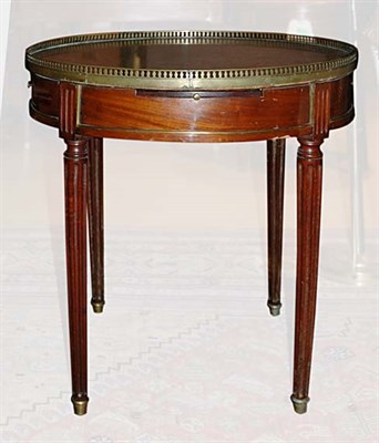 Lot 472 - Louis XVI Style Marble Top Mahogany Bouillotte...