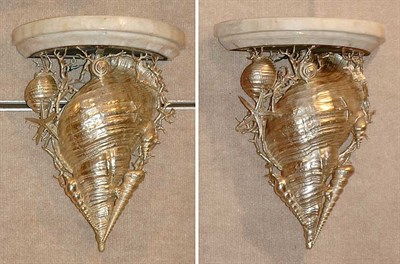 Lot 1487 - Pair of Neoclassical Style Marble and Silvered-...