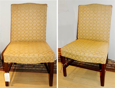 Lot 519 - Pair of George III Style Mahogany Library Chairs