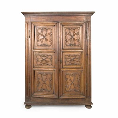 Lot 136 - Louis XIV Walnut Armoire Height 7 feet 2 3/4...