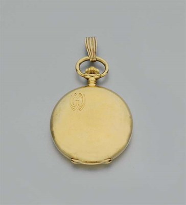 Lot 254 - Gold Hunting Case Pendant-Watch
