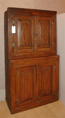 Lot 1203 - Provincial Style Grain Painted Cupboard 19th...