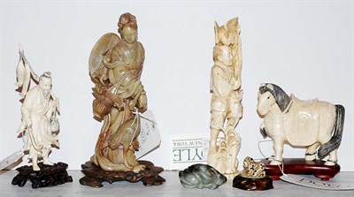 Lot 1557 - Group of Six Asian Carvings Comprising...