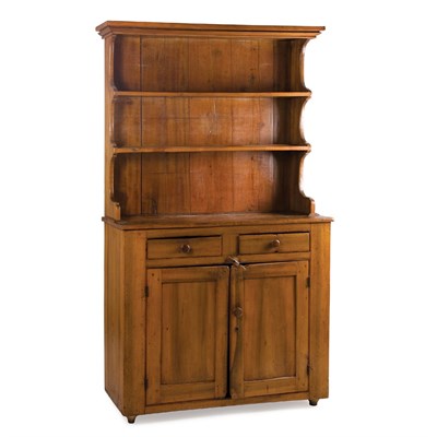 Lot 221 - American Cherry and Maple Hutch First half of...