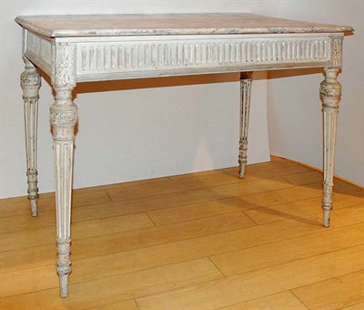 Lot 1198 - Louis XVI Style Faux Marble Painted...