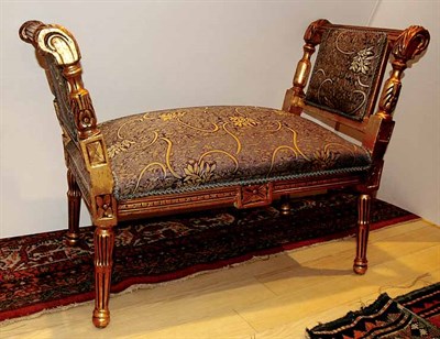 Lot 1430 - Louis XVI Style Gilt-Wood Bench Length 38 1/2...