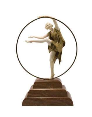 Lot 3535 - Art Deco Gilt-Bronze and Ivory Figure After a...