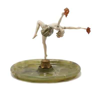 Lot 3534 - Art Deco Cold Painted Bronze and Ivory Figure...