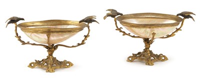 Lot 1304 - Pair of French Gilt Metal Mounted Shell...